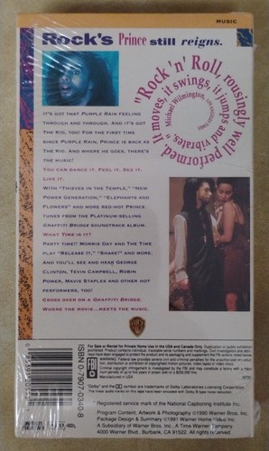 Prince Graffiti Bridge VHS Full Length Sealed New Vintage Rare 1990 Warner Bros - Picture 2 of 3