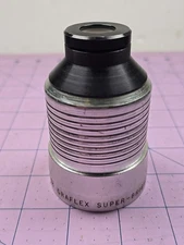 SINGER GRAFLEX SUPER-BRIGHT 2 INCH f/1.4 16mm PROJECTION LENS SILVER & BLACK