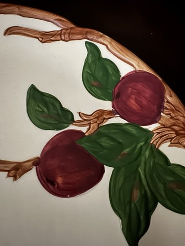 Plato para servir manzana vintage Franciscan Ware 14" años 40 hecho en EE. UU. - Imagen 2 de 15