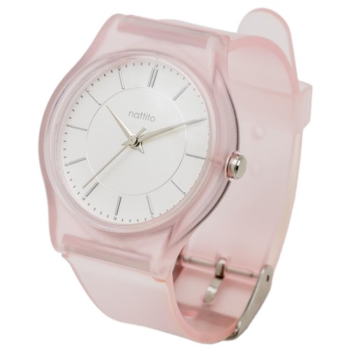 [Fieldwork] Women's Watch Analog PVC Belt Matte Texture Pink Foss JN029-2