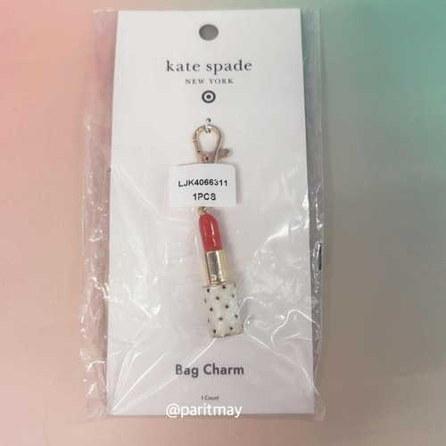 Lipstick Bag Charm Keychain - kate spade new york x Target Cream/Black/Red (NEW) - Picture 4 of 4