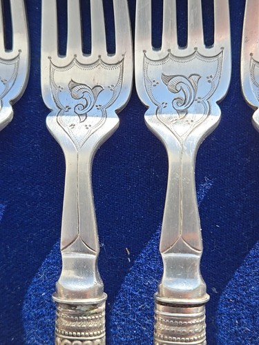 Silver Plated A&B Cutlery Original Wooden Box 20 Pcs Antique 1900s - Picture 17 of 23