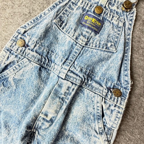 Mono OshKosh B'GOSH Vintage Años 80 90 Vestbak 2T Denim Lavado Ácido Logo Hecho en EE. UU. - Imagen 5 de 11