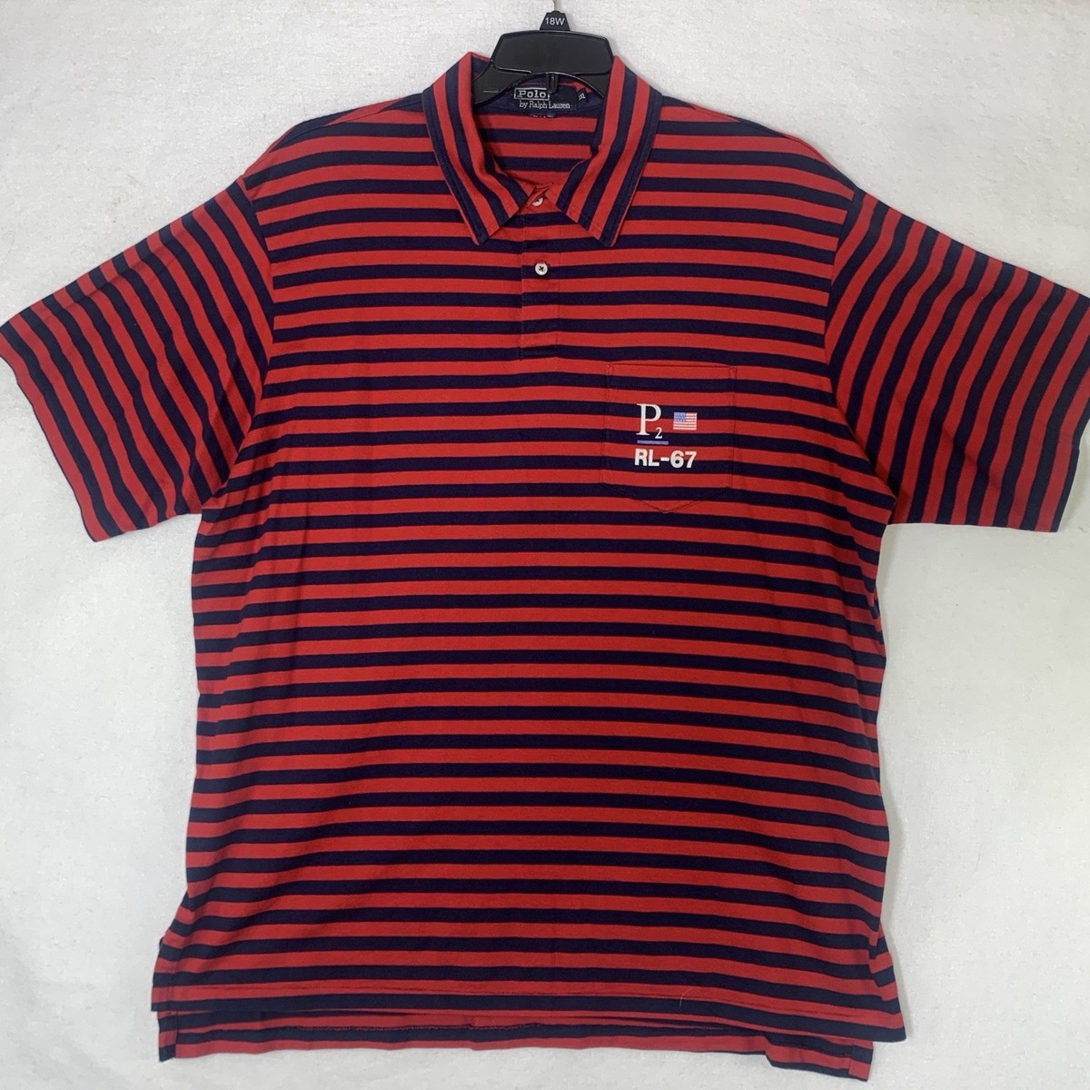 90s 希少　Polo Ralph Lauren ポロラルフローレン RL-67 Vintage 90s Polo Ralph Lauren P² RL-67 Polo Shirt XXL USA