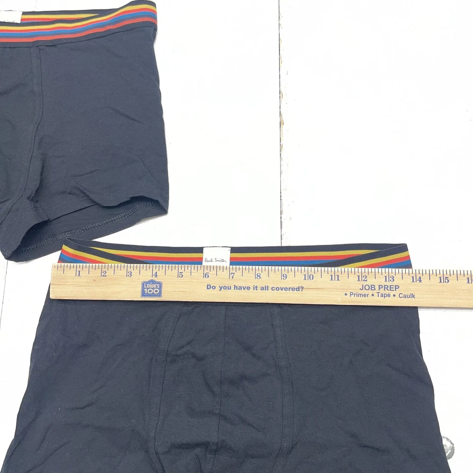 Paquete de 2 calzoncillos boxer Paul Smith para hombre medianos negros firma a rayas Foto 3 de 4