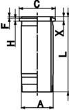 Cylinder Sleeve 146mm Outer ⌀ 267.85mm Length Fits DAF KOLBENSCHMIDT 89924110