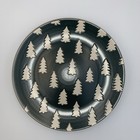 Christmas Trees 8.5” Stoneware Dessert Plates - Set Of 6 - Hunter Green NIB