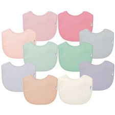 Waterproof Baby Bib Soft Absorbent Terry Adjustable for Drool and Spit Ups