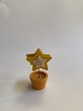 Cute Wooden Star Photo Clip Holder Desk Decor Mini Pot Stand Yellow Memo Clamp