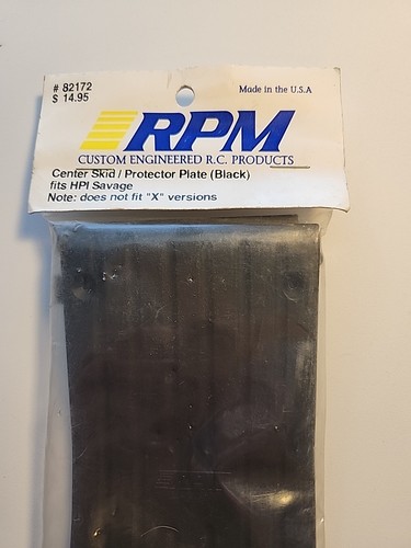 RPM 82172 HPI Savage Center Skid/ Protector Plate Black - Picture 2 of 4