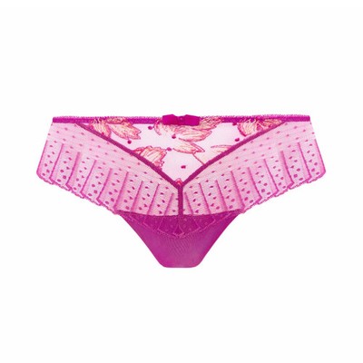Empreinte AMOUR Floral Lace Transparent Thong, Magenta, Size S