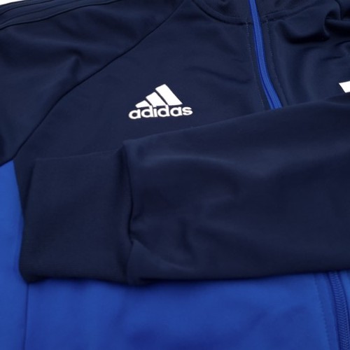 Vintage adidas Chaqueta De Entrenamiento 3 Tiras Cremallera Azul Xv7 Talla L - Imagen 9 de 9