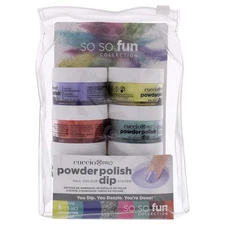 Cuccio So So Fun Powder Polish Dip Kit 8 Pack Yellow 0.5oz / 14g - *NEW*