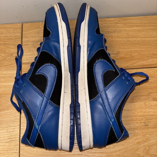 DD1391 001 - 2021 Nike Dunk Low Retro Black Hyper Cobalt size 11 Used 🔥 - Picture 7 of 8