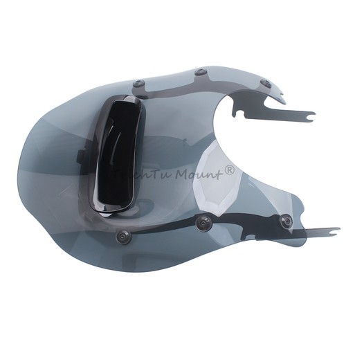 Smoke Windshield Windscreen w/Black Bracket For Harley Road King FLHR/I 1994-22 - Picture 13 of 24