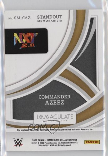 2022 Panini Immaculate WWE Standout Memorabilia /99 Commander Azeez Rookie RC - Picture 2 of 3