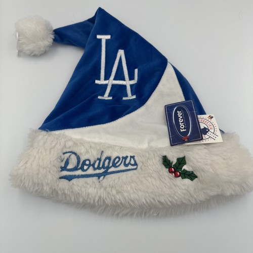 MLB Los Angeles LA Dodgers Nikolausmütze Weihnachten Urlaub Mütze blau weiß Stechpalme NEU - Bild 1 von 14