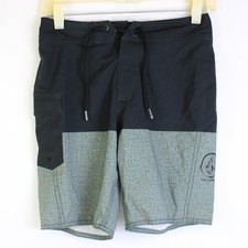 Volcom Black and Gray Swim Shorts Boys' Size 26