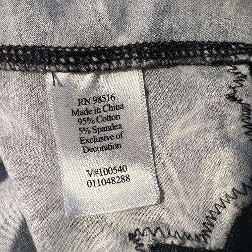 Coldwater Creek Black White Paisley Lace Hem Cotton Layering Tank Top XL - Picture 7 of 11