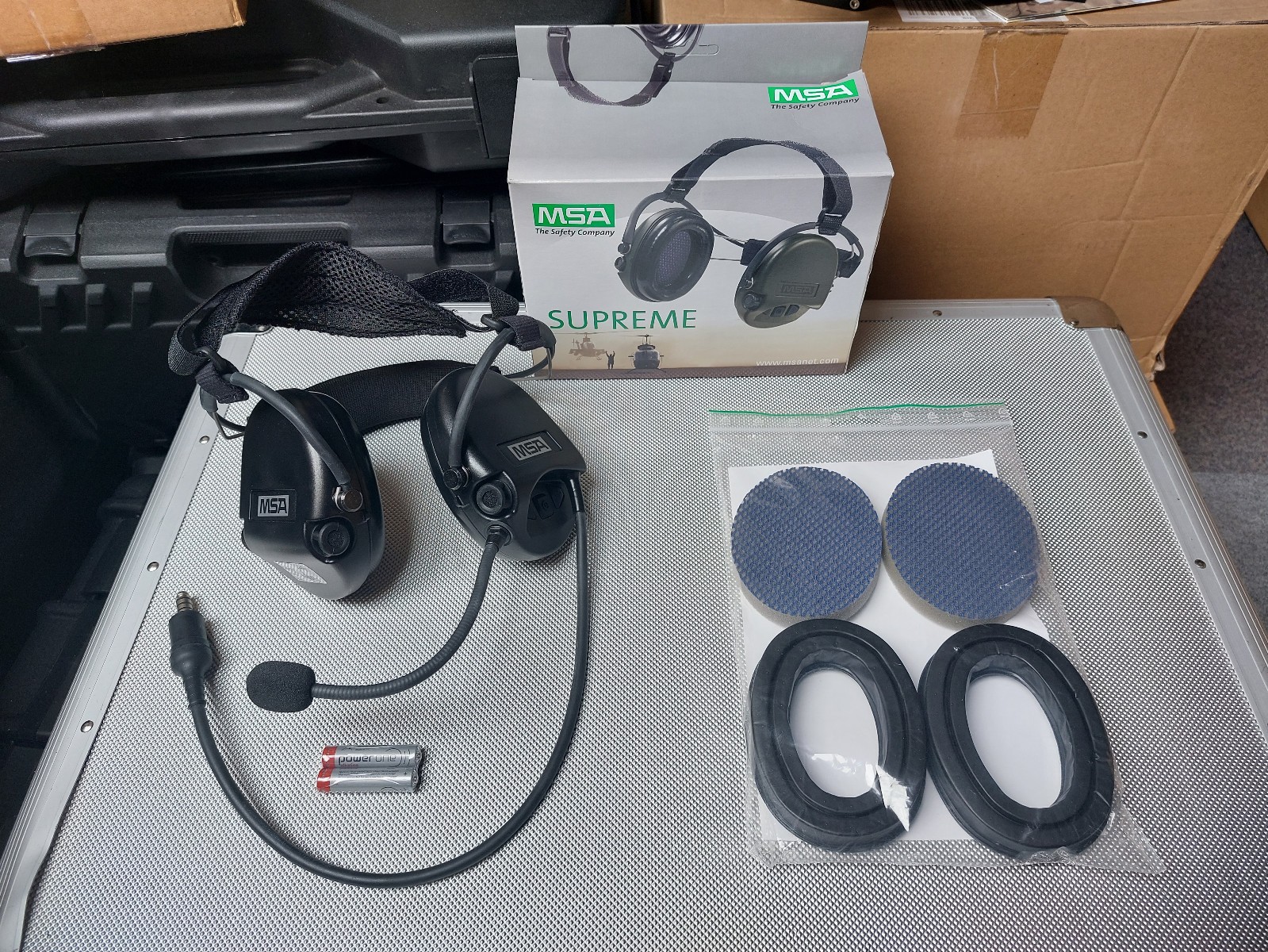 MSA Sordin Supreme MIL CC aktiver Militär Gehörschützer, Nackenband, Gelkissen.