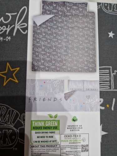 Friends The Television Series Reversible Double Duvet Cover Set From George - Picture 5 of 5