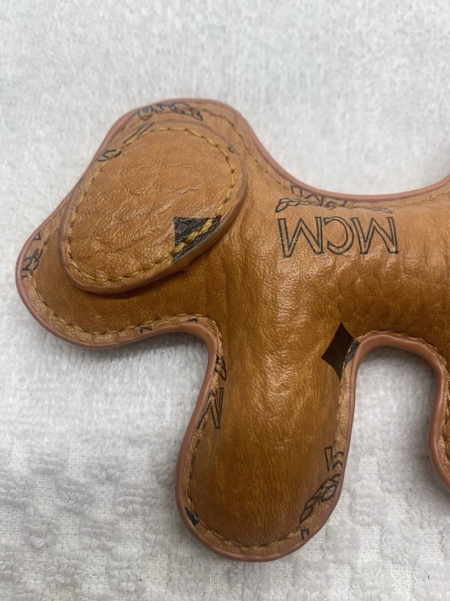 MCM Brown Leather Puppy Dog Key Chain Purse Charm *READ* | eBay
