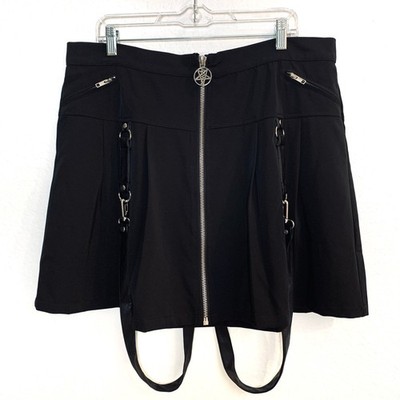 Killstar Blaire B*tch Black School Girl Kawaii Punk Gothic Mini Skirt 3XL Biker