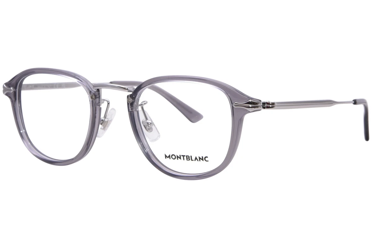 Mont Blanc MB0336O 004 Eyeglasses Men's Grey Transparent/Silver