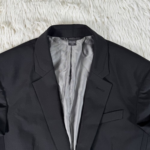 Abrigo deportivo para hombre AX Armani Exchange negro de dos botones de ventilación única talla 42R - Imagen 22 de 24