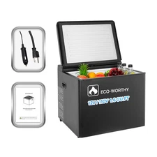 Smad 12V/110V/Gas RV Refrigerator 3 way Absorption fridge Camper Cabin Silent