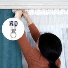 30 Pcs Metal Curtain Track Roller Gliders Pulley For Ceiling Rail Replacement