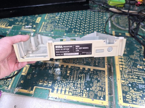 Custodia inferiore originale Sega Saturn Japan scuro/abbronzatura/beige VUOTA-intetta SOLO-LEGGI TUTTO - Foto 4 di 15