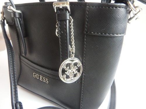 GUESS Womens Small Black Handbag Delaney Handbag Purse NWOT - Picture 6 of 6