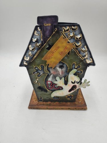 Spooky Metal Ghost 3D Haunted House Halloween~ 10” - Picture 8 of 12