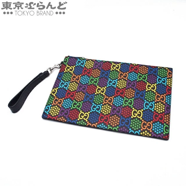 Gucci GG Psychedelic 601087 Multicolore PVC Bracelet Poignet Pochette Sac Unisexe