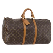 LOUIS VUITTON Monogram Keepall 55 Boston Bag M41424 LV Auth 141509