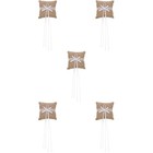 5 PCs Herz gestaltet Ehering Kissen Ringkissen Hochzeitsfeier Ringhalter