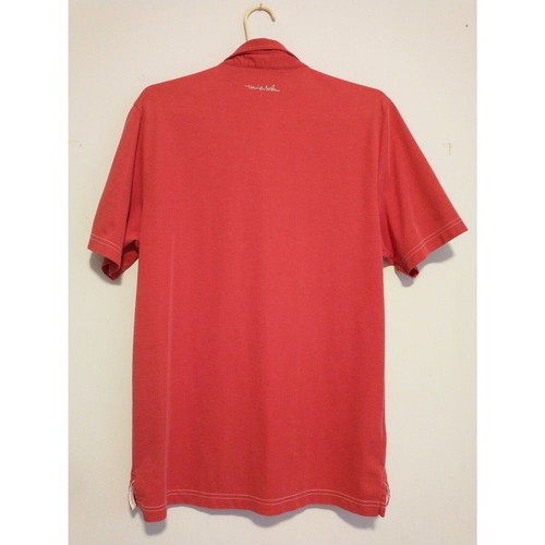 Travis Mathew Polo Shirt Men Red Pima Cotton Logo Friends of Golf Logo M/S*READ - Picture 5 of 9