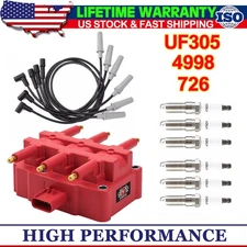 Ignition Coil & Iridium Spark Plugs & Wire Set for 2007-2011 Jeep Wrangler UF305