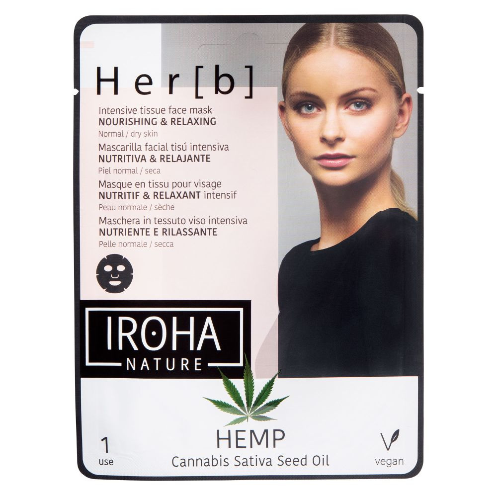 84360364336666 IROHA натуральная питательная и расслабляющая тканевая маска для лица intensywnie odż