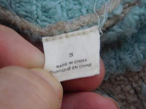 Sleeping On Snow Sweater Womens Small Beige Blue Fair Isle Mohair Alpaca Fuzzy - Picture 6 of 13