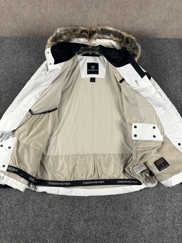 Obermeyer Jacket Womens 16 White Black Faux Fur Hooded Thermore Ski Coat - Bild 11 von 17