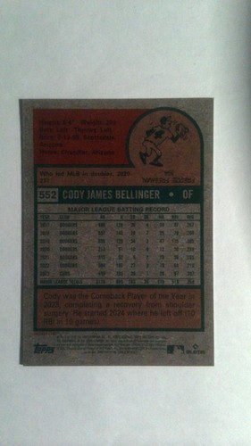 2024 Topps Heritage - Chrome Refractor - Cody Bellinger #414/699 - Picture 2 of 2