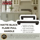 Black Kitchen Cabinet Handle Pull Modern Square Bath Hardware Knobs