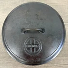 GRISWOLD #9 Cast Iron Lid Button Logo Seasoned
