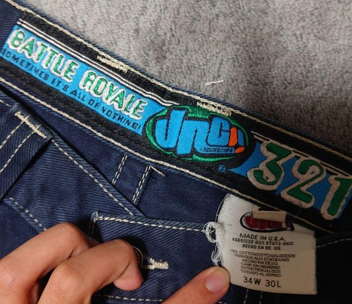 JNCO Battle Royale Wide Jeans W34 L30  Rare Good Condition - Picture 7 of 8