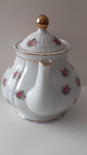 Nasco Fine China TEEKANNE mit ROSEN Porzellan handgefertigt in JAPAN 6" - Bild 2 von 14