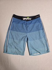 Quiksilver Highline Board Shorts Men  s 28 Ombre Blue Stripe 4-Way Stretch