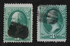 CKStamps: US Stamps Collection Scott#136 3c Washington Used 1 Tiny Thin