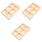  Set of 3 Schmuck Aufbewahrungsbox Schmuckkasten Massivholz Holztablett